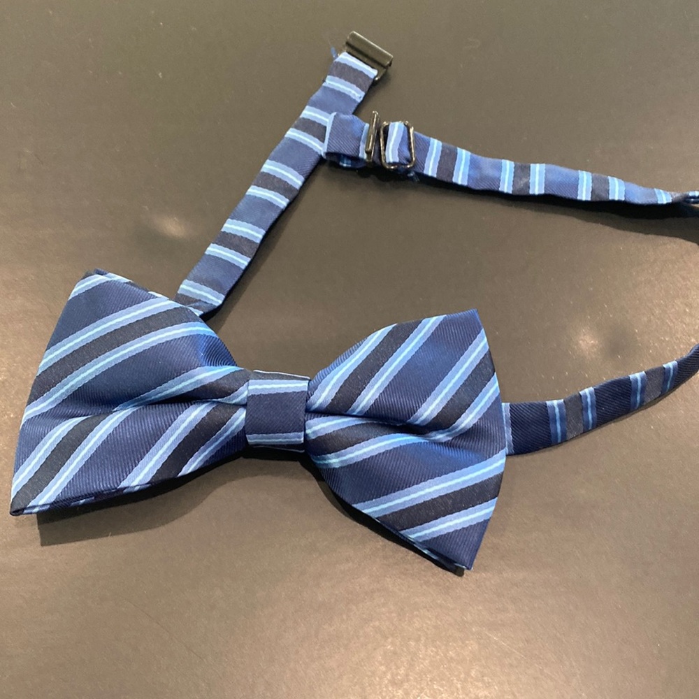 Classic Stripes Navy Black Vintage Blue and Baby Blue Adjustable to 20”